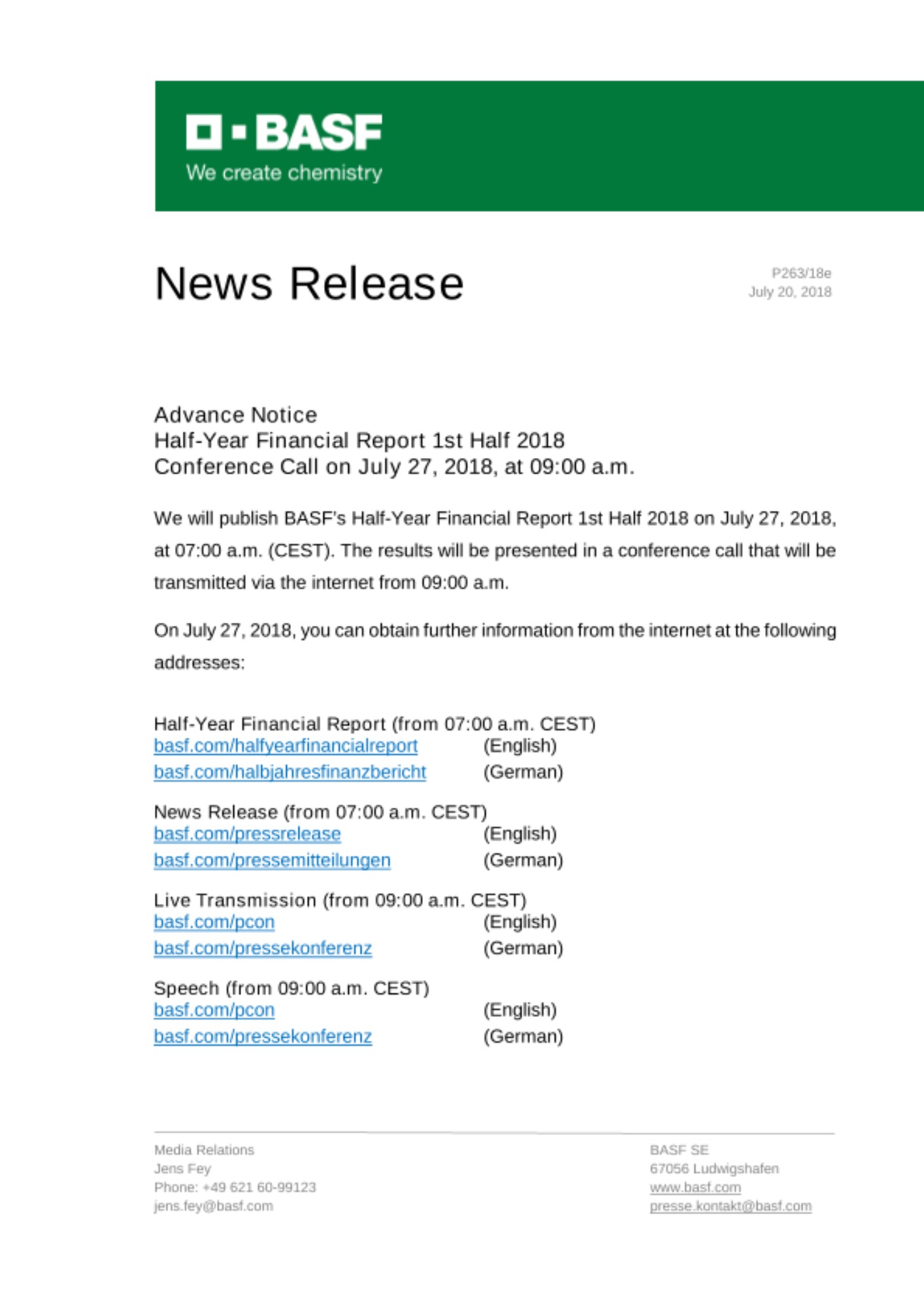 News Release News Release